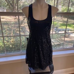 Pink Rose Brand, Premium Quality large sequined black top